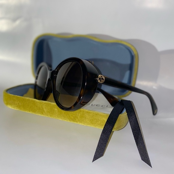GUCCI Oversized Round Sunglasses Tortoise NEW in Box - Picture 15 of 16